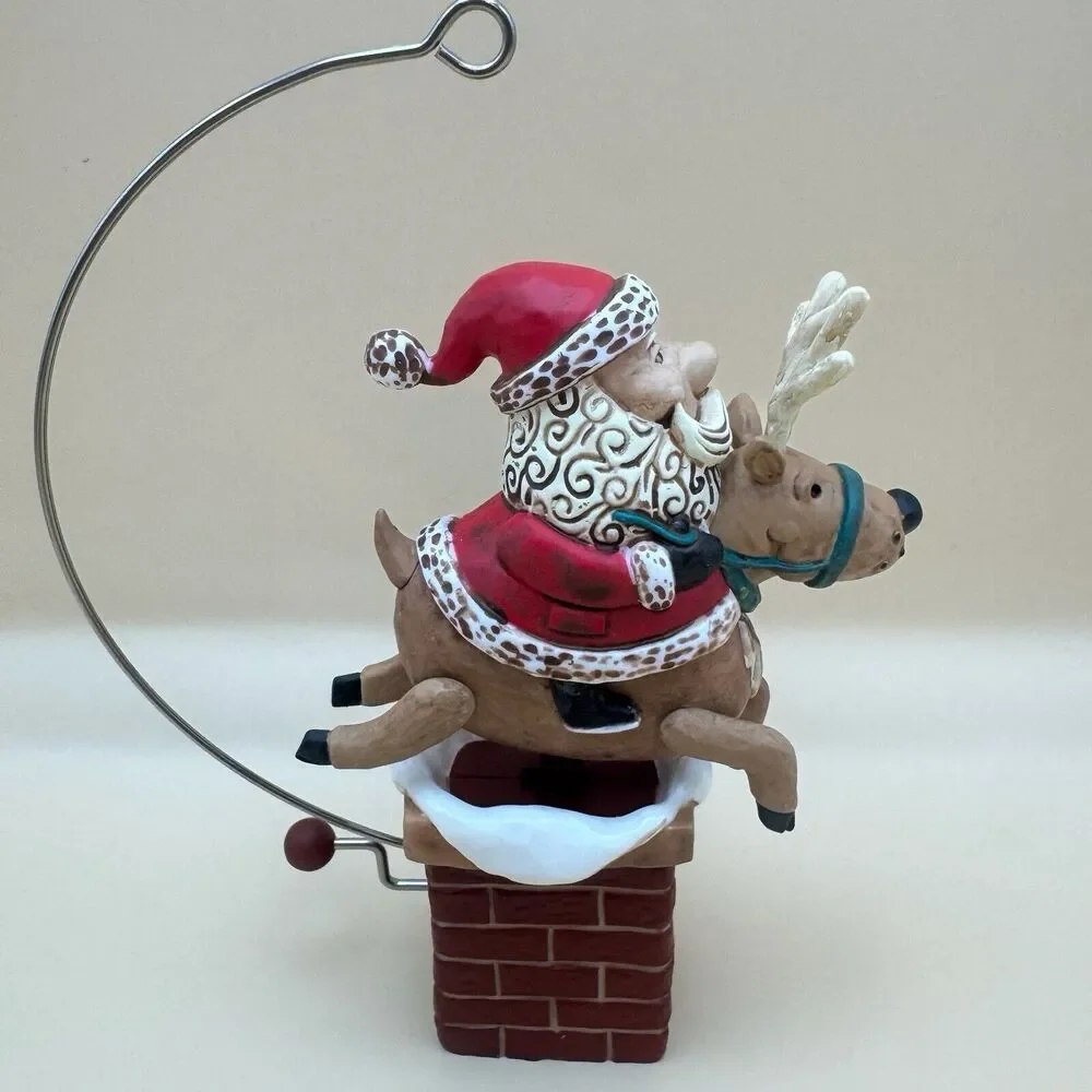 2022 Hallmark Keepsake Christmas Ornament‎ Giddy Up Santa Claus on a Reindeer